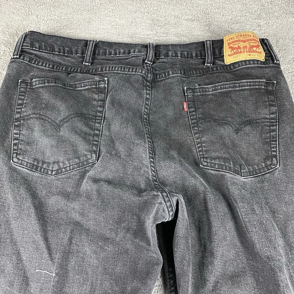 Levis 514 Straight Jeans Mens 40x28.5 Black Mid‎ Rise